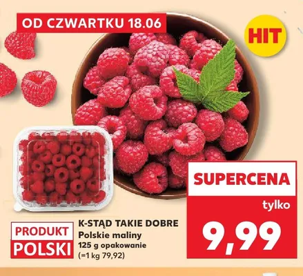 Polskie maliny K-Stąd Takie Dobre promocja w Kaufland