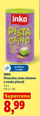 Kawa zbożowa o smaku pistacji Pistaczino Inka promocja w Lidl