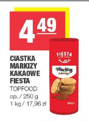 Ciastka markizy kakaowe Fiesta promocja w SPAR
