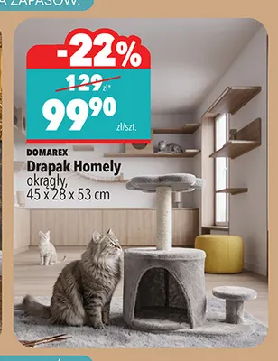 Drapak Homely okrągły 45x28x53 cm Domarex promocja w Biedronka