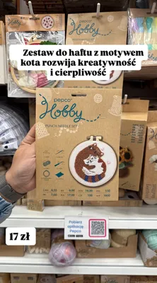 Zestaw do haftu z motywem kota promocja w Pepco