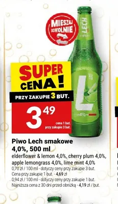 Piwo Lech smakowe cherry plum 4,0% promocja w Twój Market