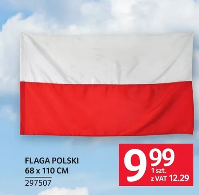 Flaga Polski 68 x 110 cm promocja w Selgros