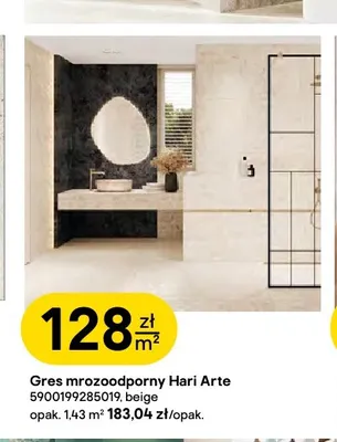 Gres mrozoodporny Hari Arte beige Tubądzin promocja w Castorama