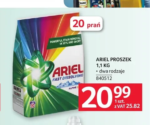 Proszek do prania Ariel Fast Dissolving promocja w Selgros