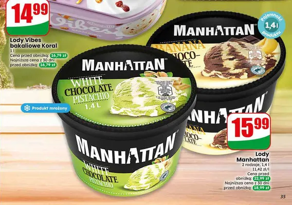 Lody Manhattan Banana Chocolate promocja w Dino