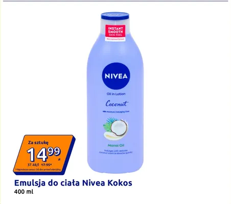 Emulsja do ciała Nivea Kokos promocja w Action