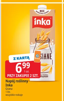 Napój roślinny Inka Owsiane promocja w Leclerc