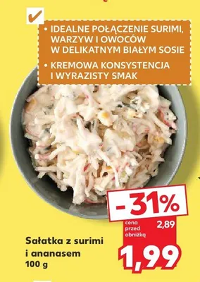 Sałatka z surimi i ananasem promocja w Kaufland