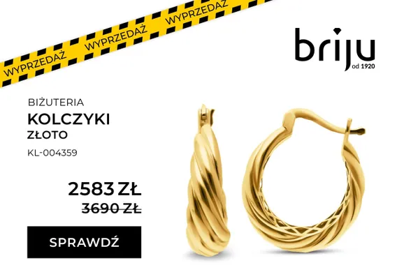 Kolczyki złoto promocja w Briju