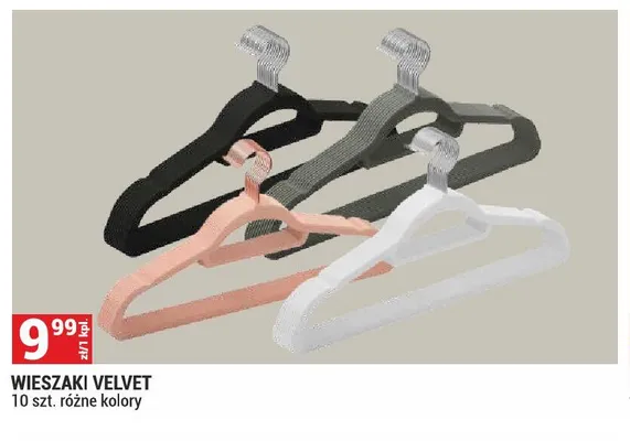 Wieszaki Velvet 10-pak promocja w Merkury Market
