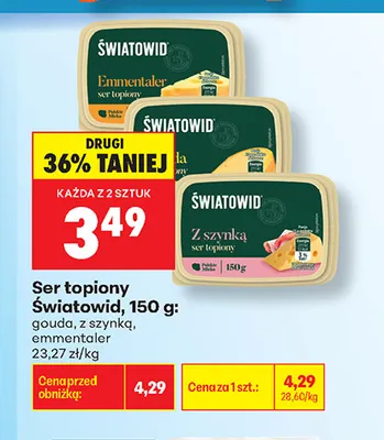 Ser topiony emmentaler Światowid promocja w Biedronka