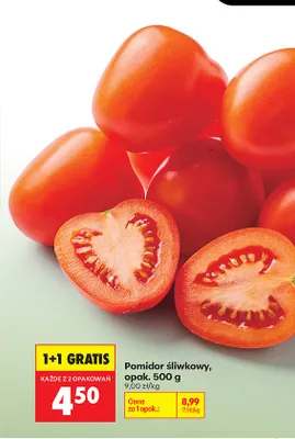 Pomidor śliwkowy 500 g promocja w Biedronka