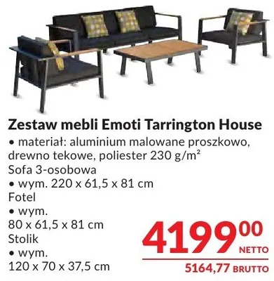 Zestaw mebli Emoti Tarrington House promocja w Makro
