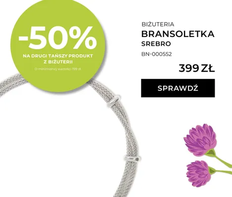 Bransoletka srebro promocja w Briju