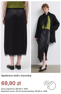 Spódnica midi z koronką promocja w Medicine
