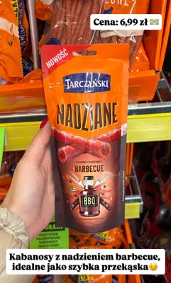Kabanosy nadziane z nadzieniem barbecue promocja w Biedronka