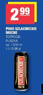 Piwo Szlacheckie Mocne puszka promocja w SPAR
