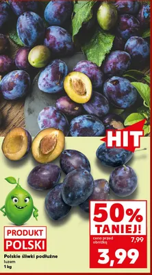 Śliwki podłużne polskie luzem promocja w Kaufland