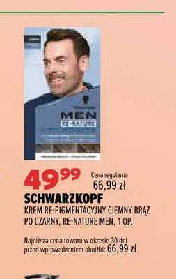 Krem re-pigmentacyjny ciemny brąz po czarny Re-Nature Men Schwarzkopf promocja w Drogerie Natura