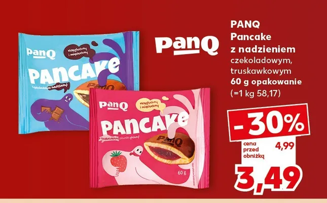 Pancake z nadzieniem truskawkowym PANQ promocja w Kaufland