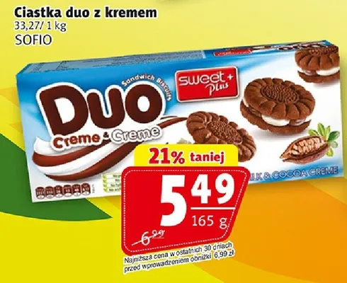 Ciastka duo z kremem promocja w Prim Market
