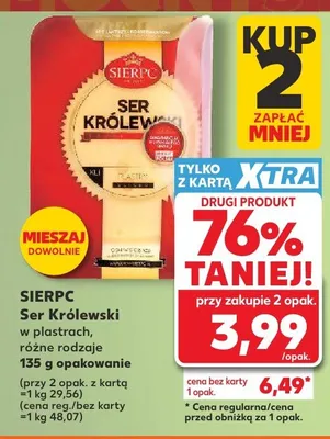 Ser Królewski Sierpc w plastrach promocja w Kaufland