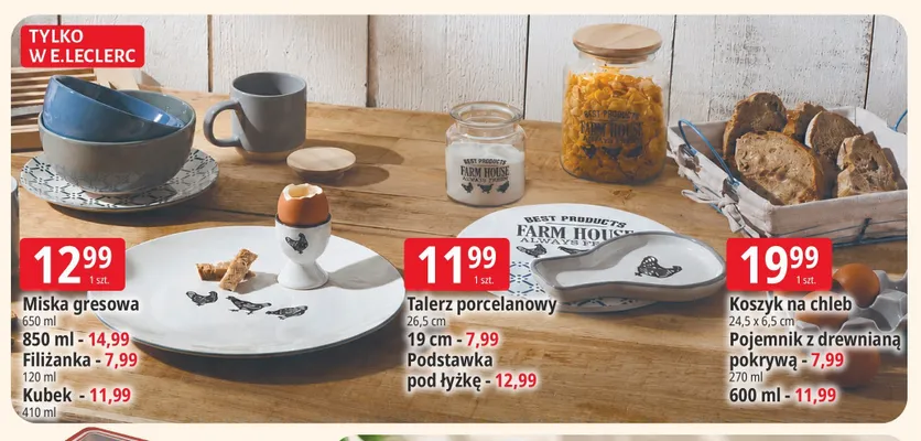 Miska gresowa 850 ml promocja w Leclerc