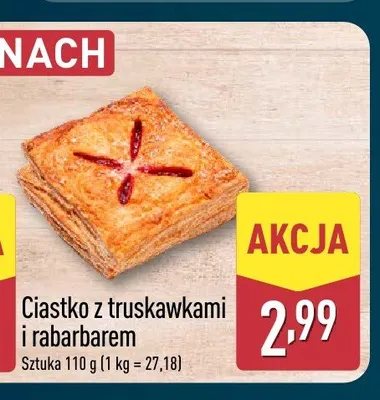 Ciastko z truskawkami i rabarbarem promocja w Aldi