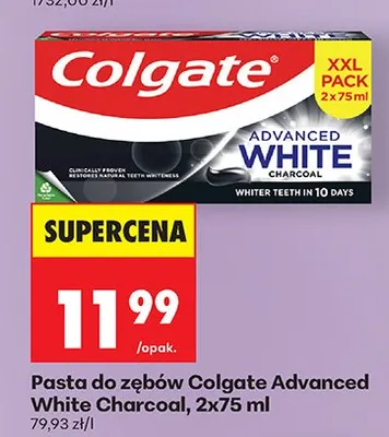 Pasta do zębów Advanced White Charcoal promocja w Biedronka