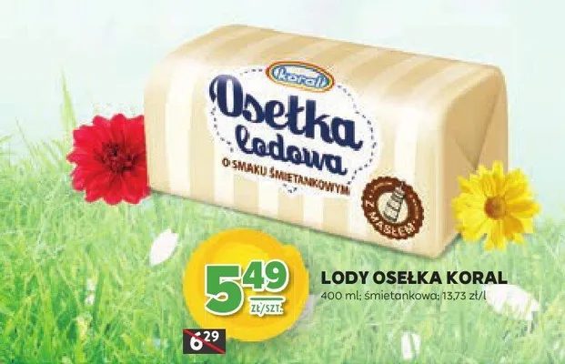Lody osełka śmietankowa promocja w Stokrotka