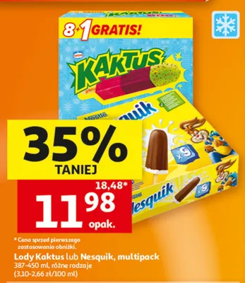 Lody Kaktus 9-pak promocja w Auchan
