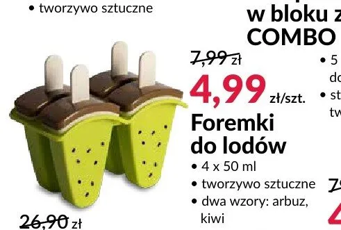 Foremki do lodów promocja w Salony Agata