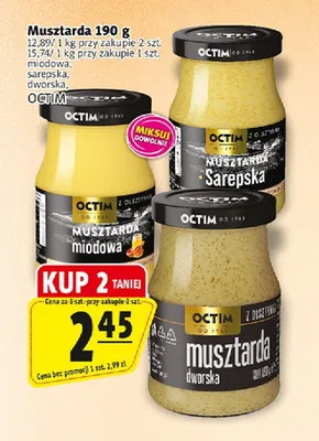 Musztarda dworska Octim promocja w Prim Market