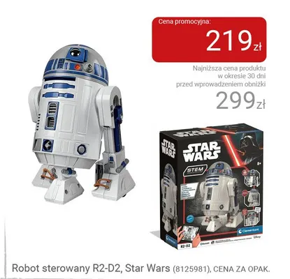 Robot sterowany R2-D2 Star Wars Clementoni promocja w Smyk
