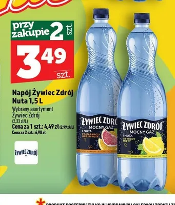 Napój Żywiec Zdrój Nuta cytryna mięta promocja w TOPAZ