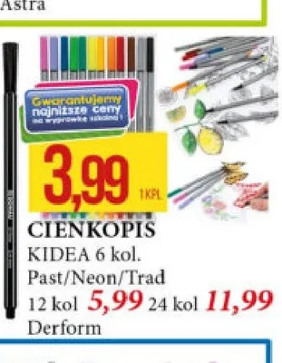 Cienkopis Kidea 24 kolory promocja w Leclerc
