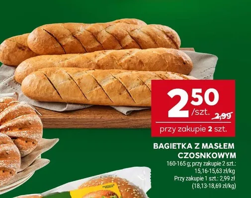 Bagietka z masłem czosnkowym promocja w Stokrotka