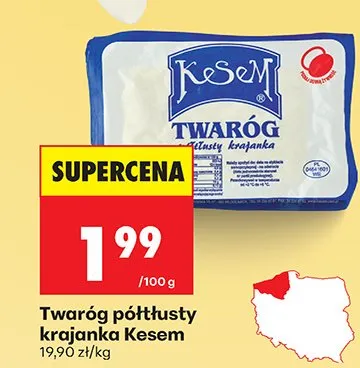 Twaróg półtłusty krajanka promocja w Biedronka