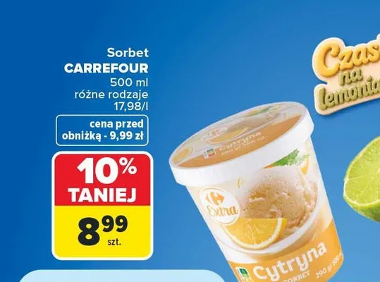 Sorbet cytrynowy Carrefour promocja w Carrefour