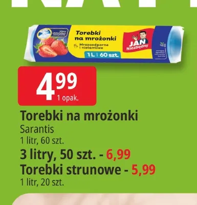 Torebki strunowe Jan Niezbędny 1 l promocja w Leclerc