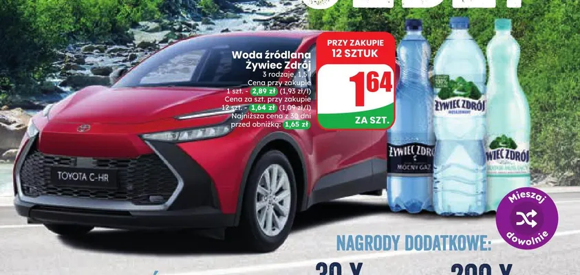 Woda źródlana gazowana Żywiec Zdrój mocny gaz promocja w Dino