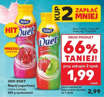 Napój jogurtowy Duet różne rodzaje promocja w Kaufland