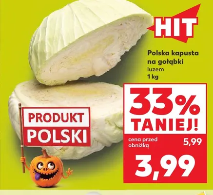 Kapusta na gołąbki luzem promocja w Kaufland