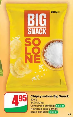 Chipsy solone promocja w Dino