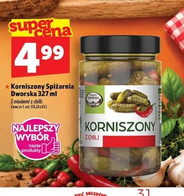Korniszony Spiżarnia Dworska z chilli promocja w TOPAZ