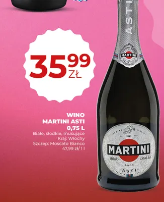 Wino musujące Martini Asti promocja w Duży Ben