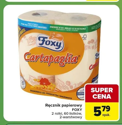 Ręcznik papierowy Foxy Cartapaglia 2-pak promocja w Carrefour Express