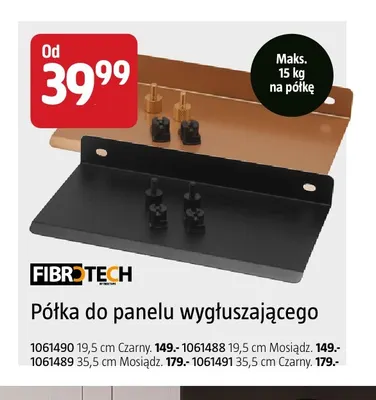 Półka do panelu wygłuszającego 35,5 cm Fibrotech promocja w Jula