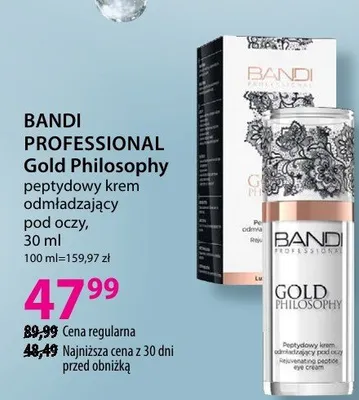 Gold Philosophy peptydowy krem odmładzający pod oczy promocja w Hebe